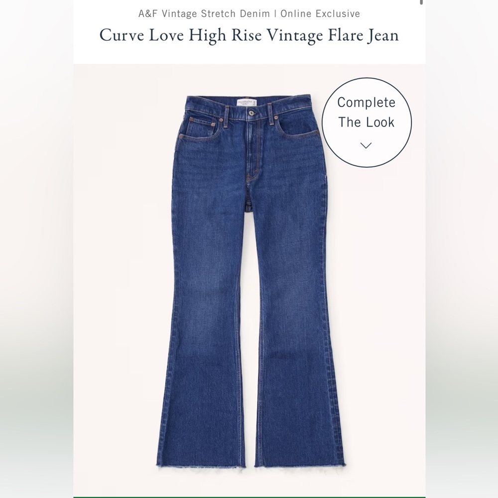 Abercrombie and Fitch curve love high rise vintage flare NWT
